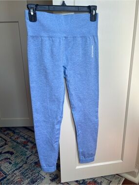 Gymshark Seamless Leggings Blue Marl Size M